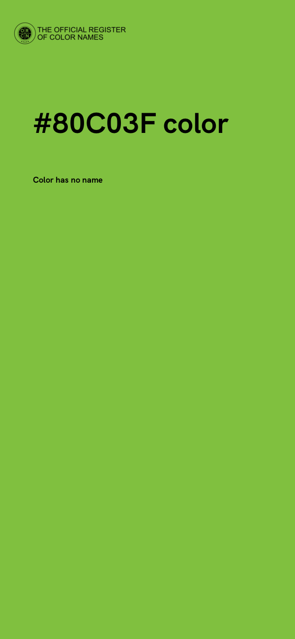 #80C03F color image