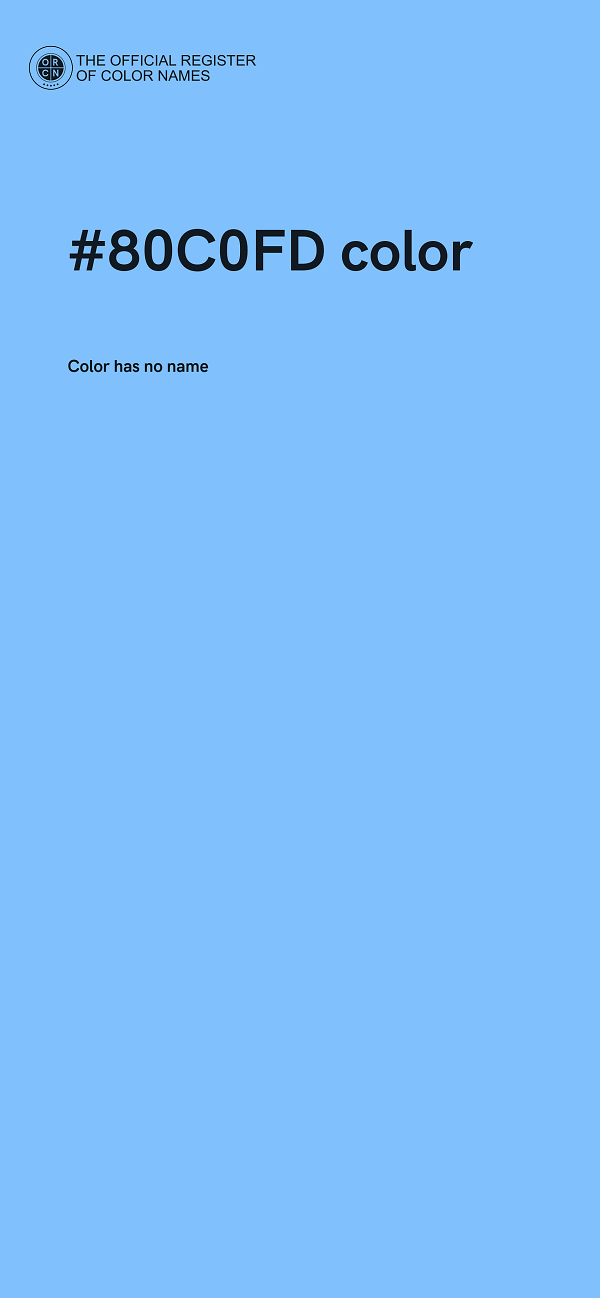 #80C0FD color image