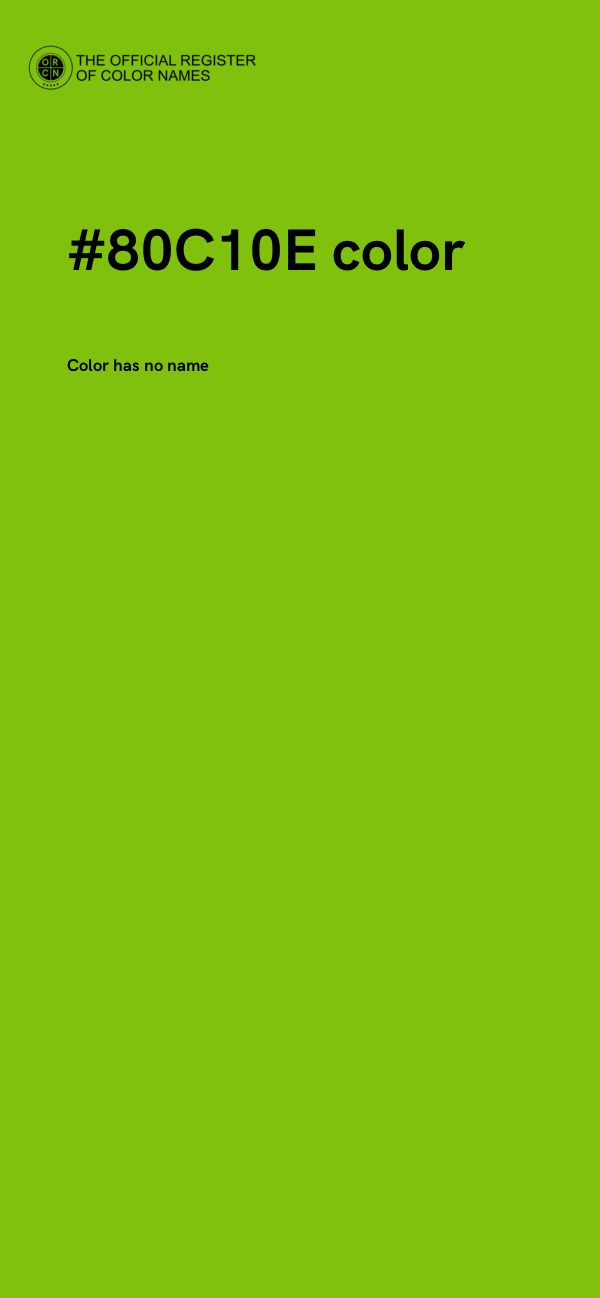 #80C10E color image
