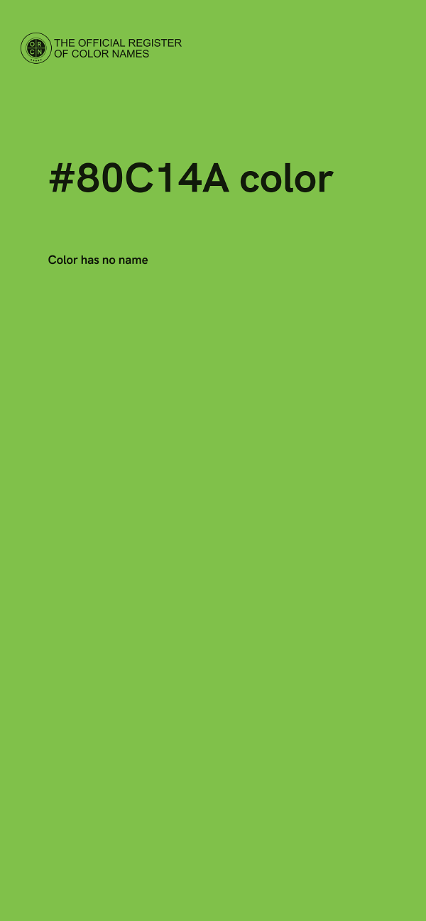 #80C14A color image