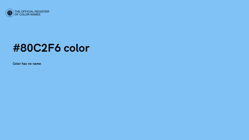 #80C2F6 color image
