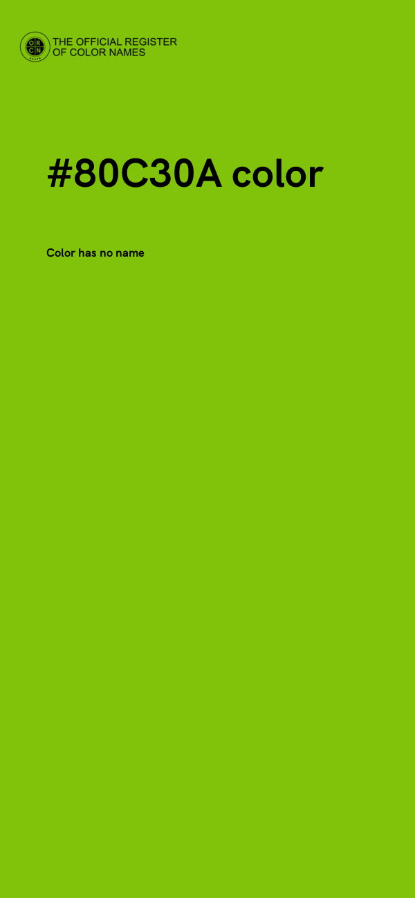 #80C30A color image