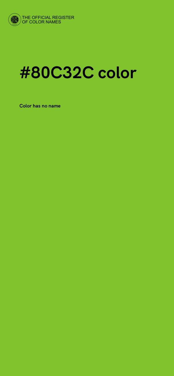 #80C32C color image
