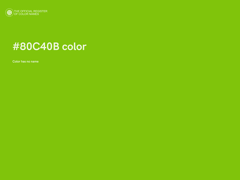 #80C40B color image