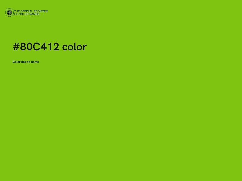 #80C412 color image