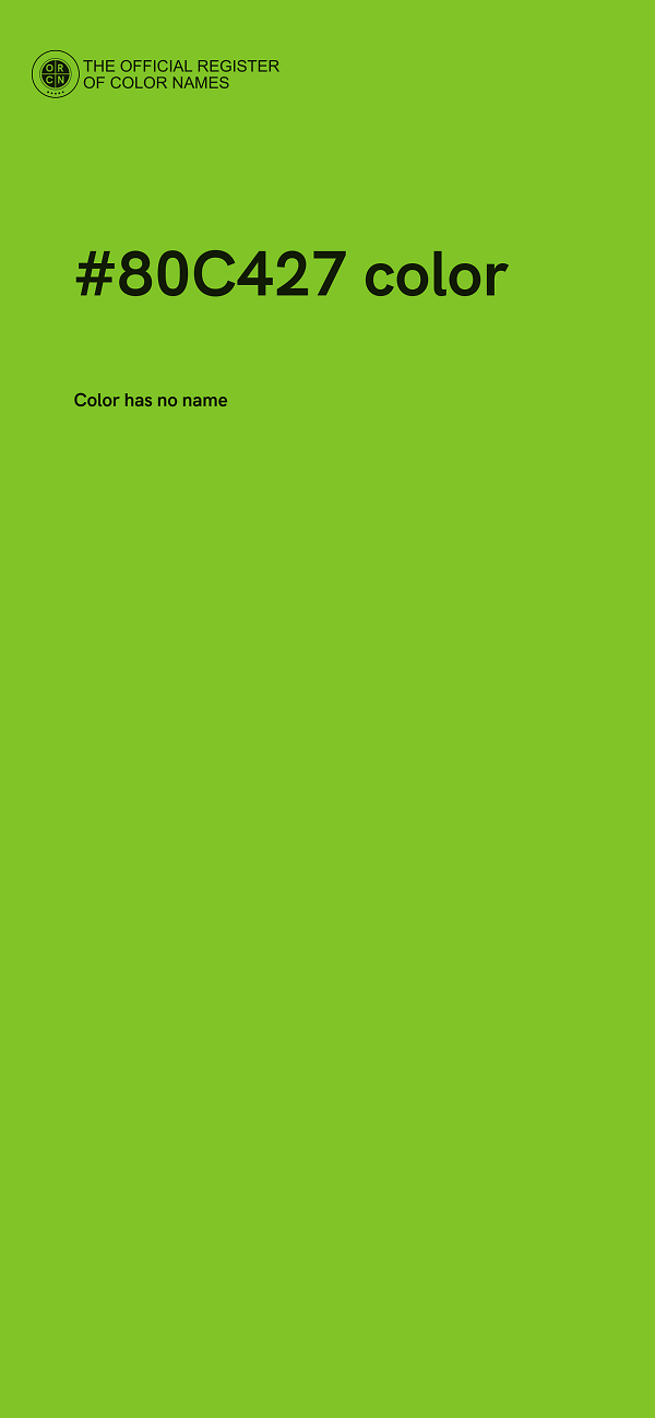 #80C427 color image