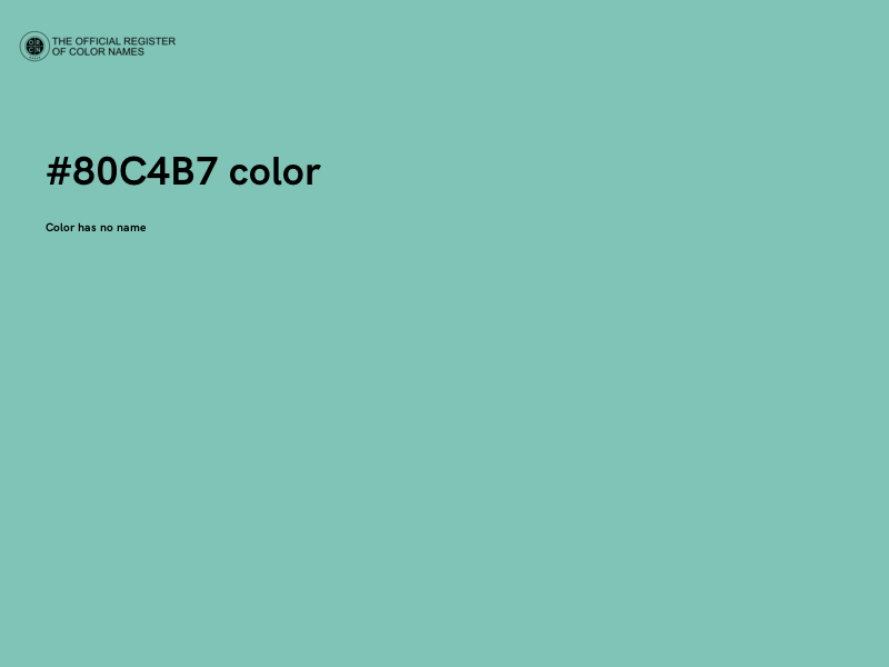 #80C4B7 color image