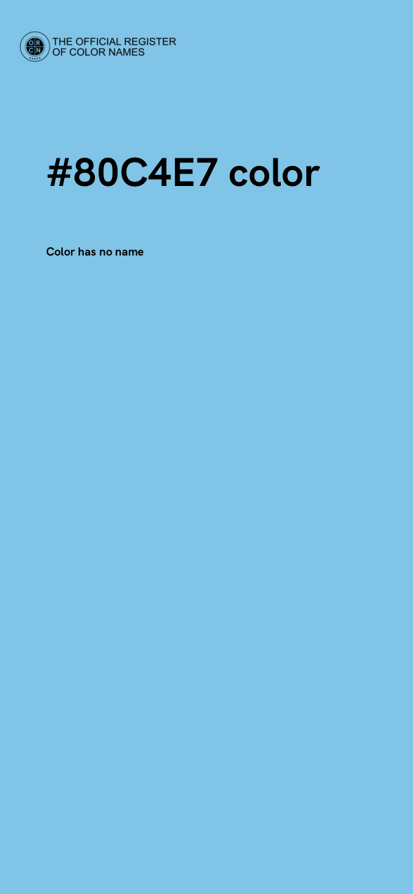 #80C4E7 color image