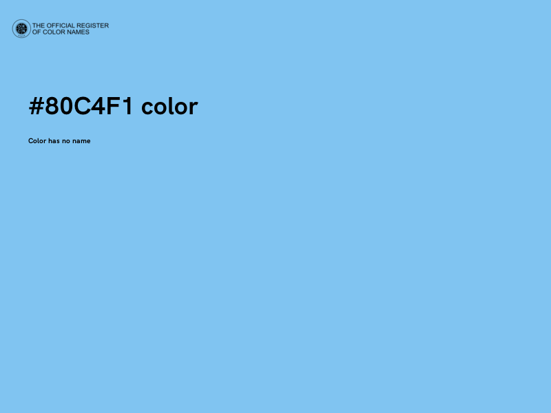 #80C4F1 color image