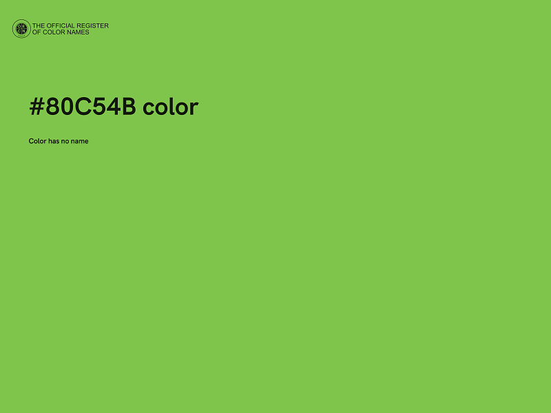 #80C54B color image