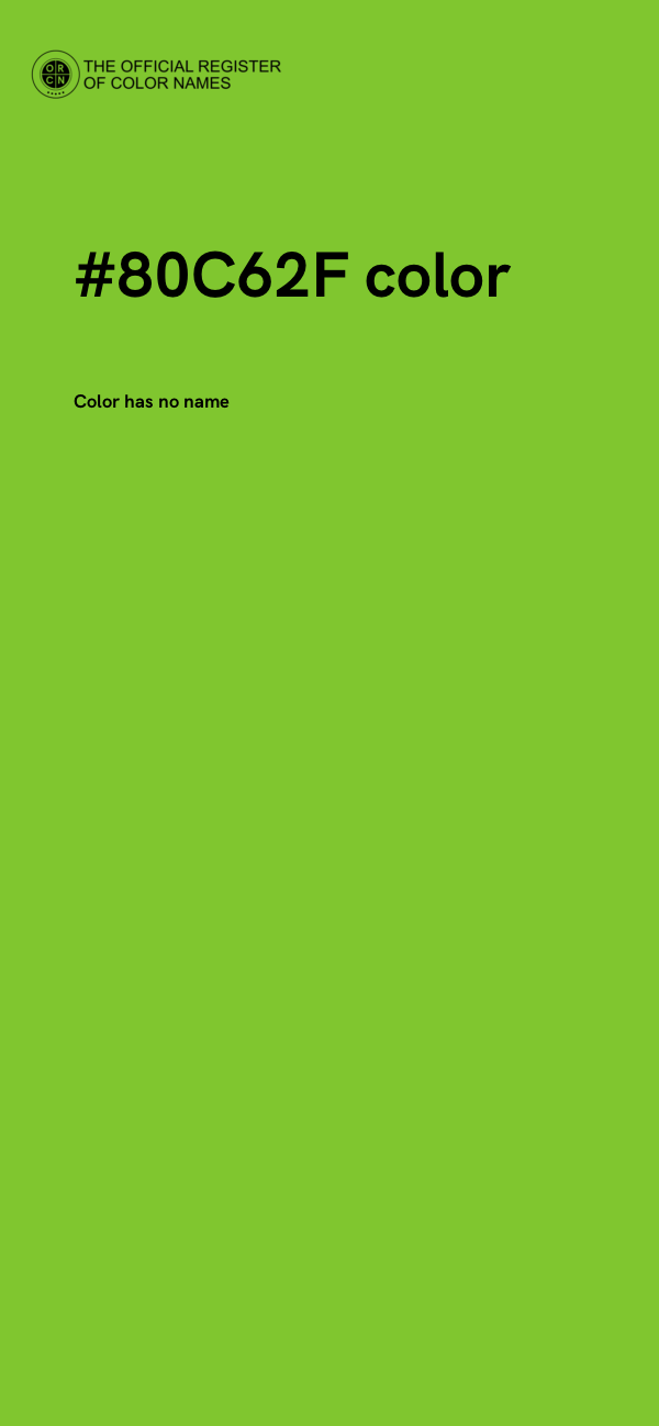 #80C62F color image