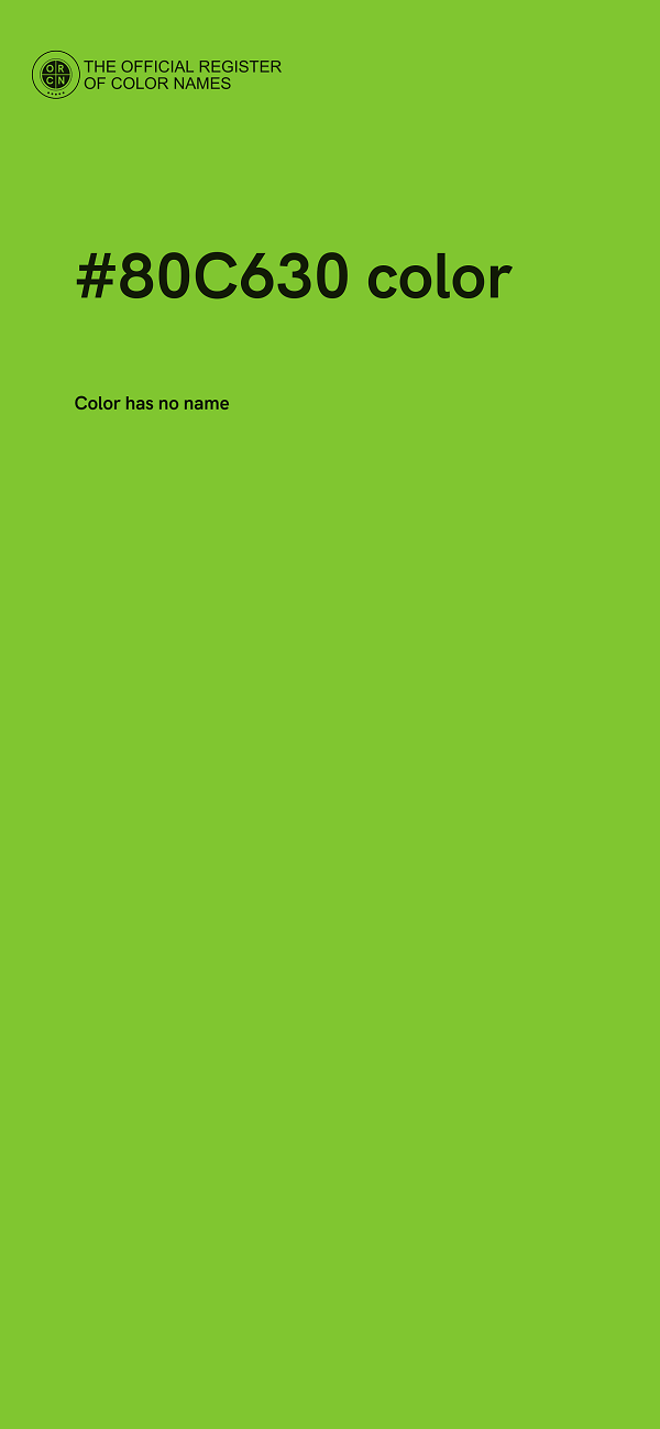 #80C630 color image