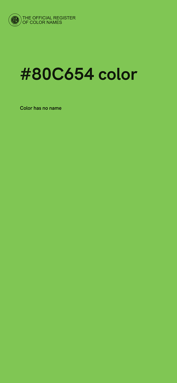 #80C654 color image