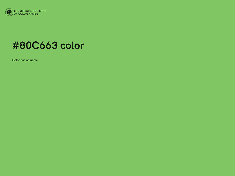 #80C663 color image