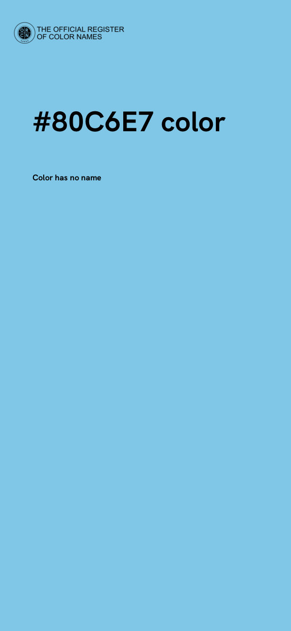 #80C6E7 color image