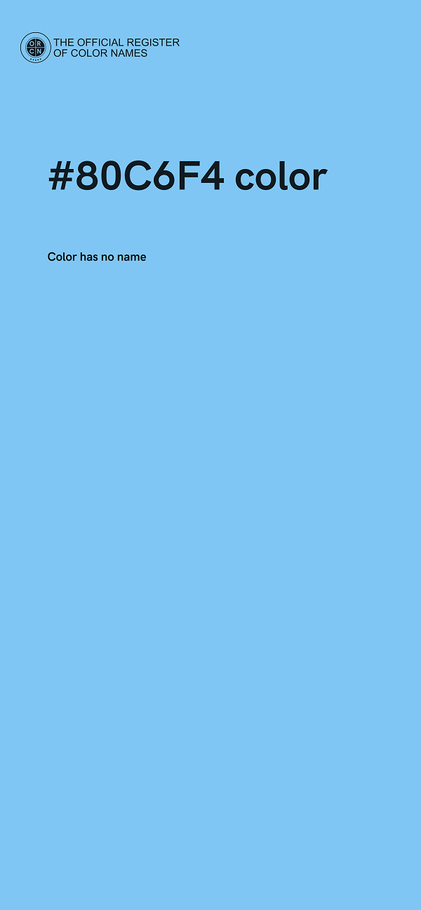 #80C6F4 color image