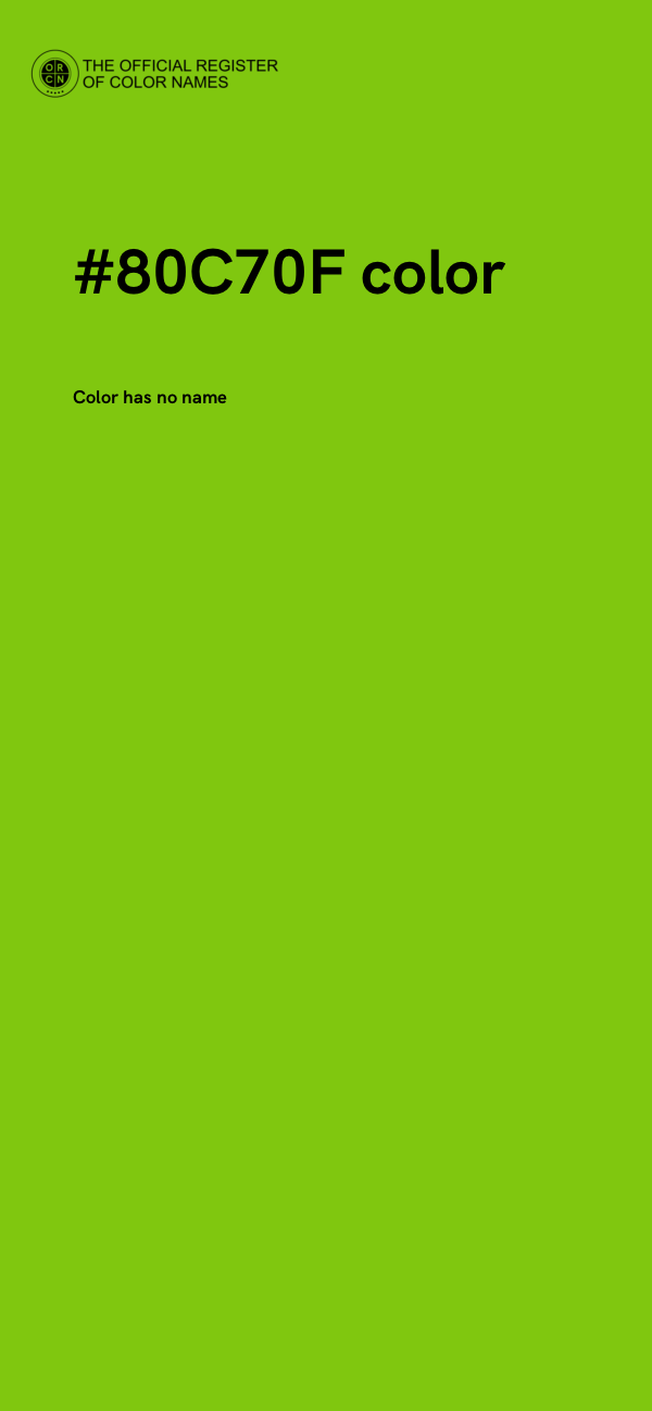 #80C70F color image