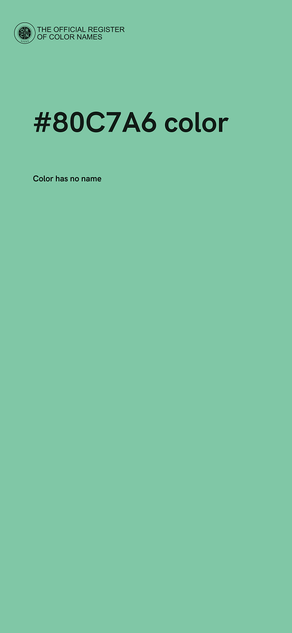 #80C7A6 color image