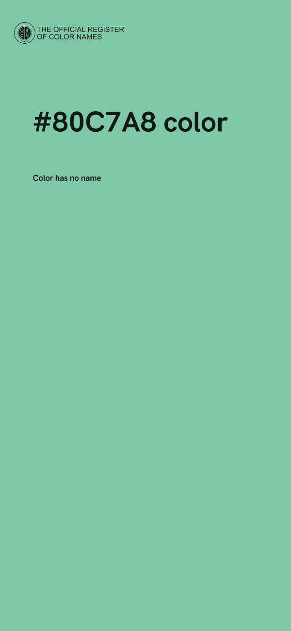 #80C7A8 color image