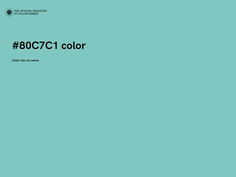 #80C7C1 color image