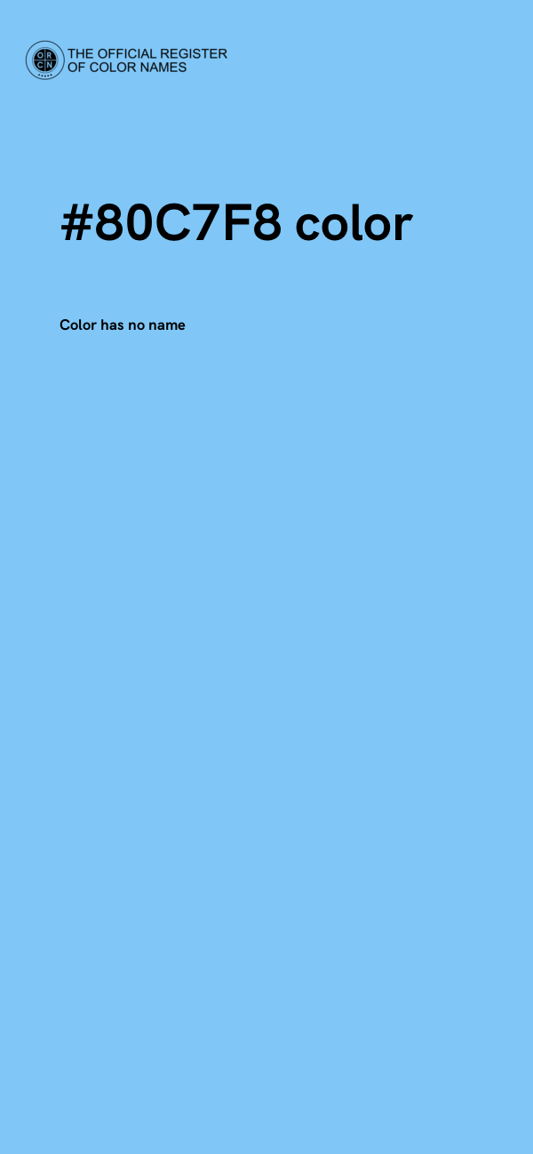 #80C7F8 color image