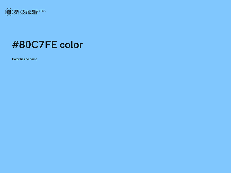 #80C7FE color image