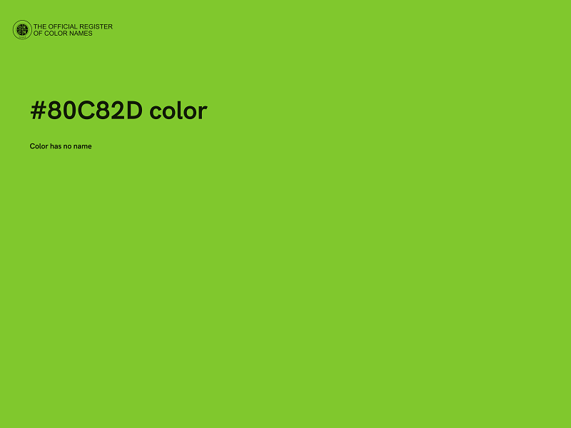 #80C82D color image