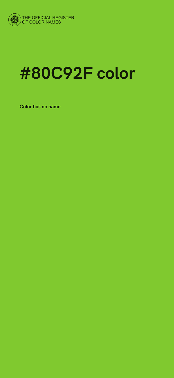 #80C92F color image