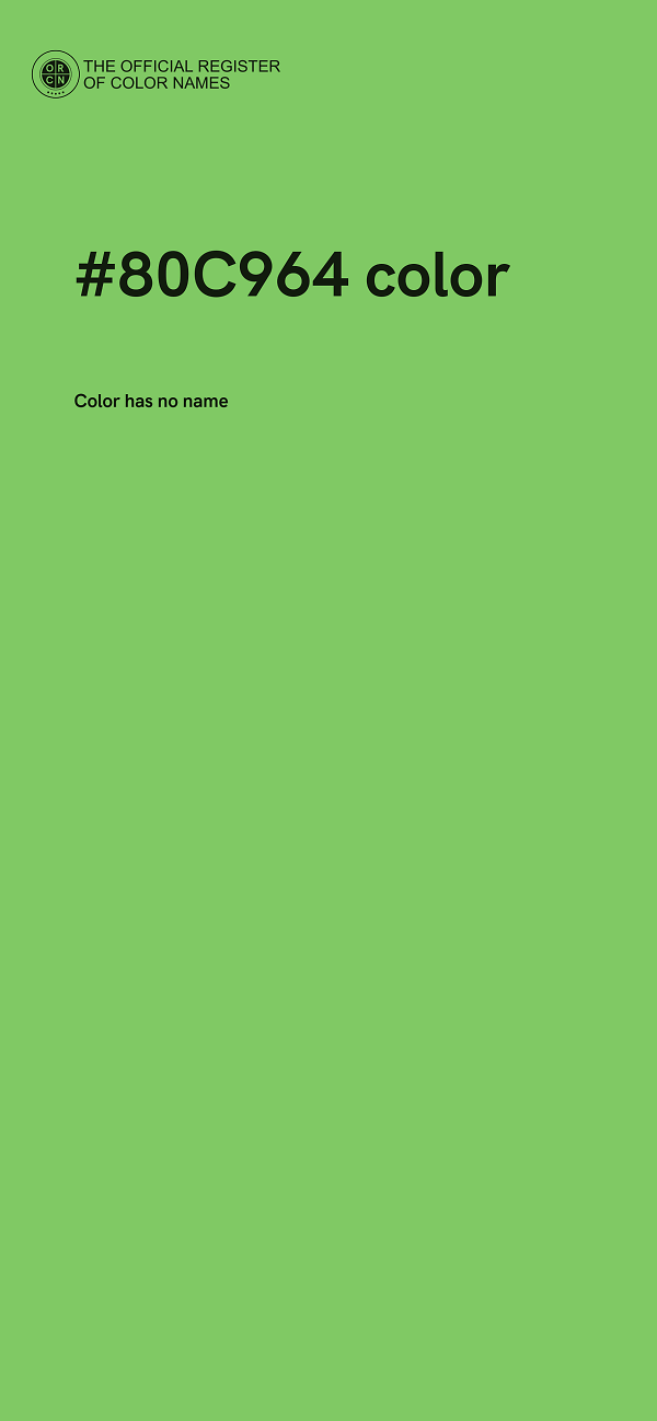 #80C964 color image