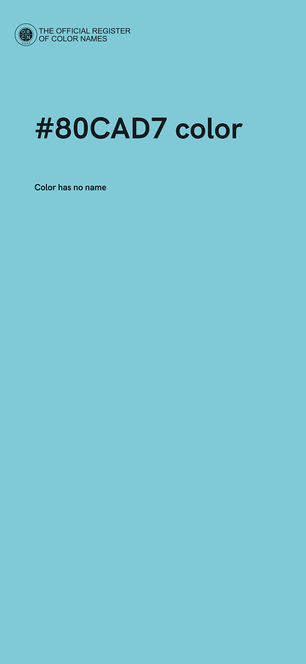 #80CAD7 color image