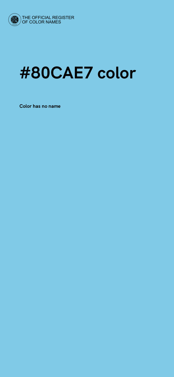 #80CAE7 color image