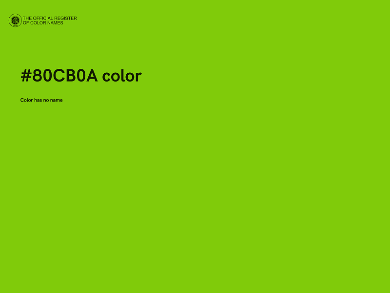 #80CB0A color image