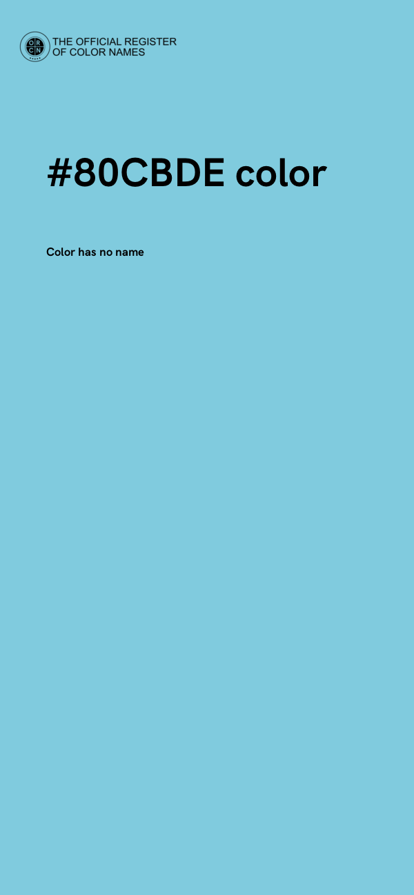 #80CBDE color image