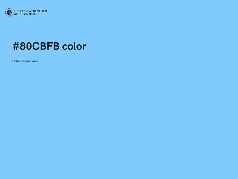 #80CBFB color image