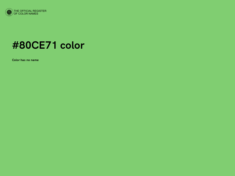 #80CE71 color image