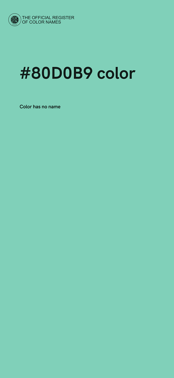 #80D0B9 color image