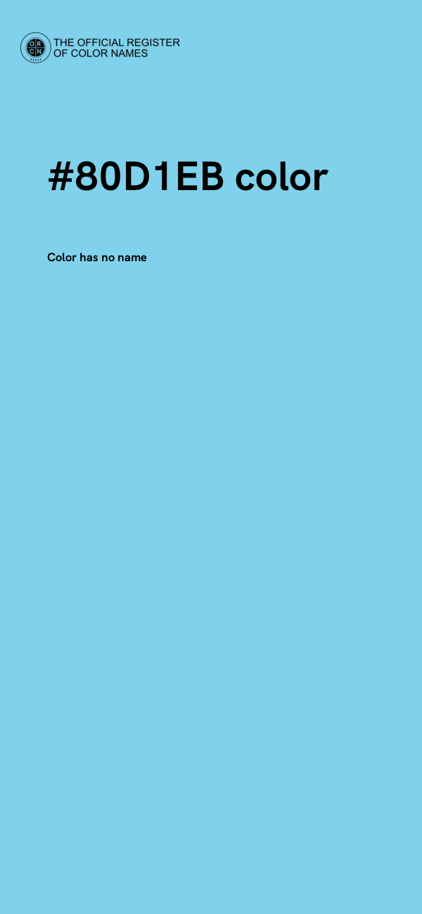 #80D1EB color image