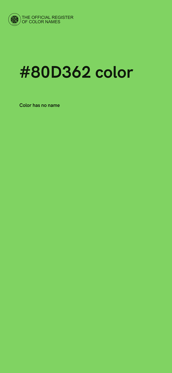 #80D362 color image