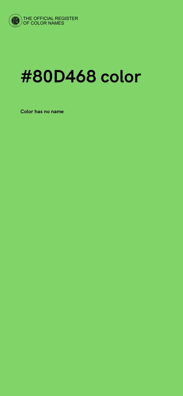 #80D468 color image
