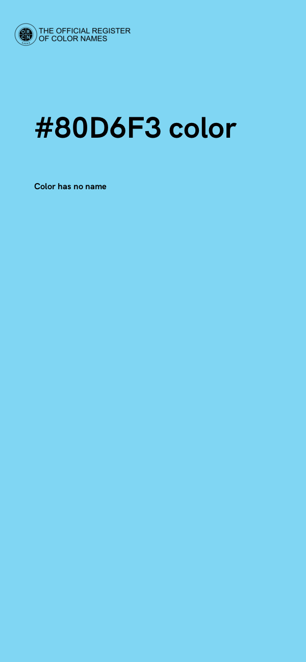 #80D6F3 color image