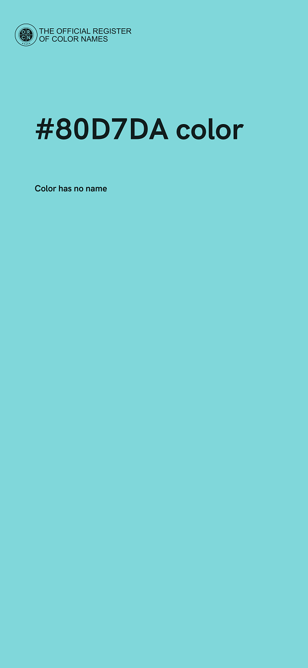 #80D7DA color image