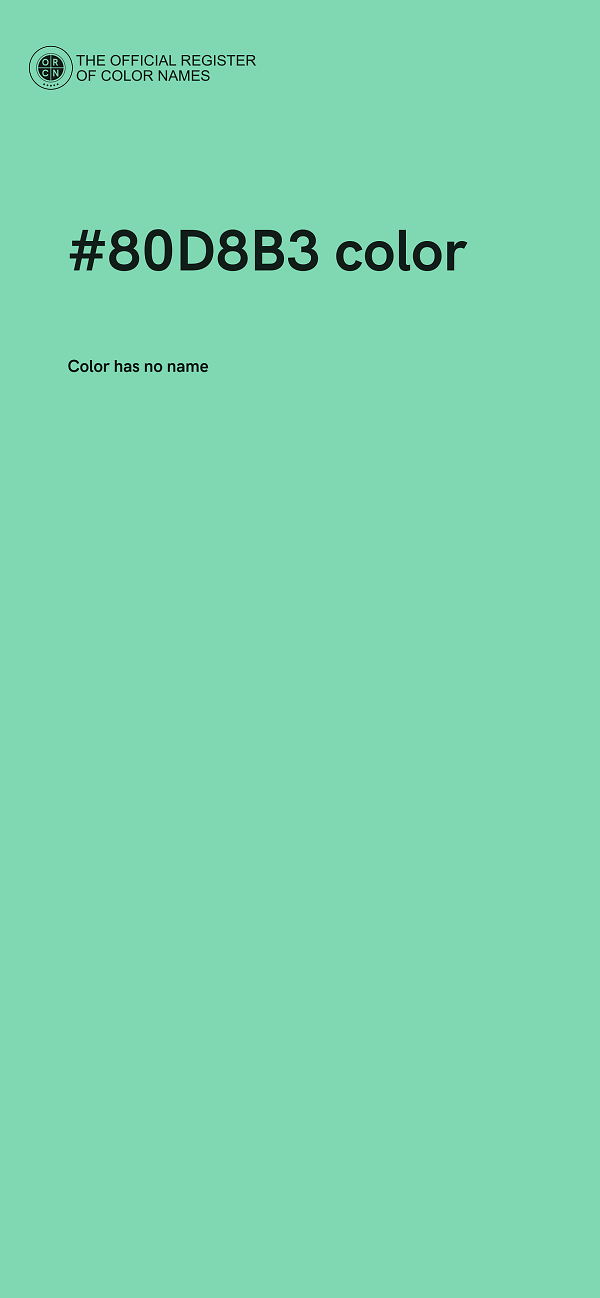 #80D8B3 color image