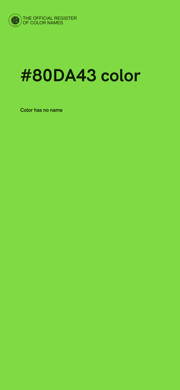 #80DA43 color image