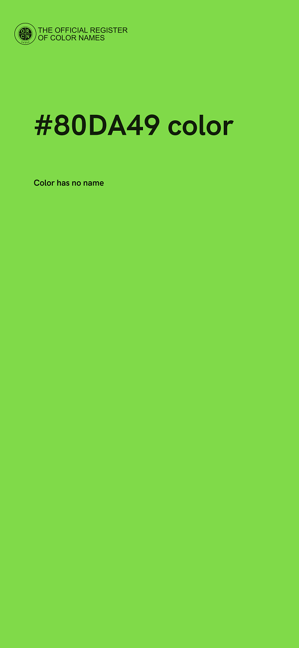 #80DA49 color image