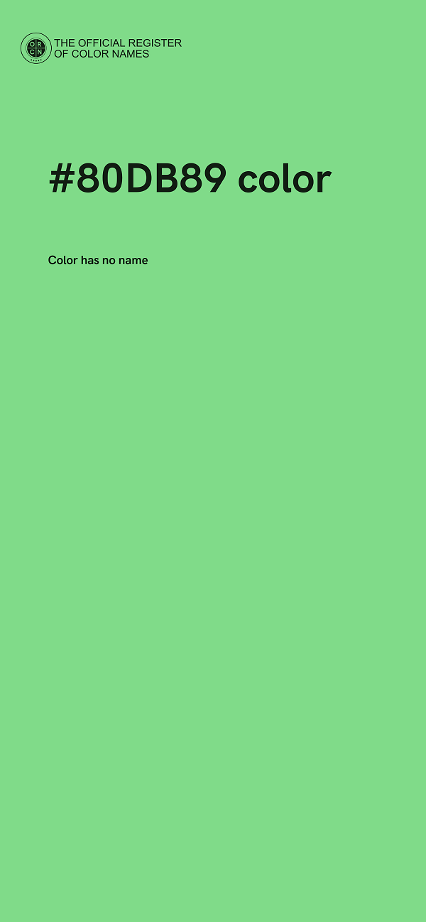 #80DB89 color image
