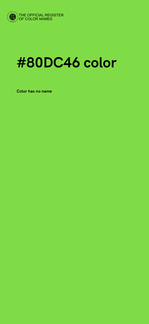 #80DC46 color image