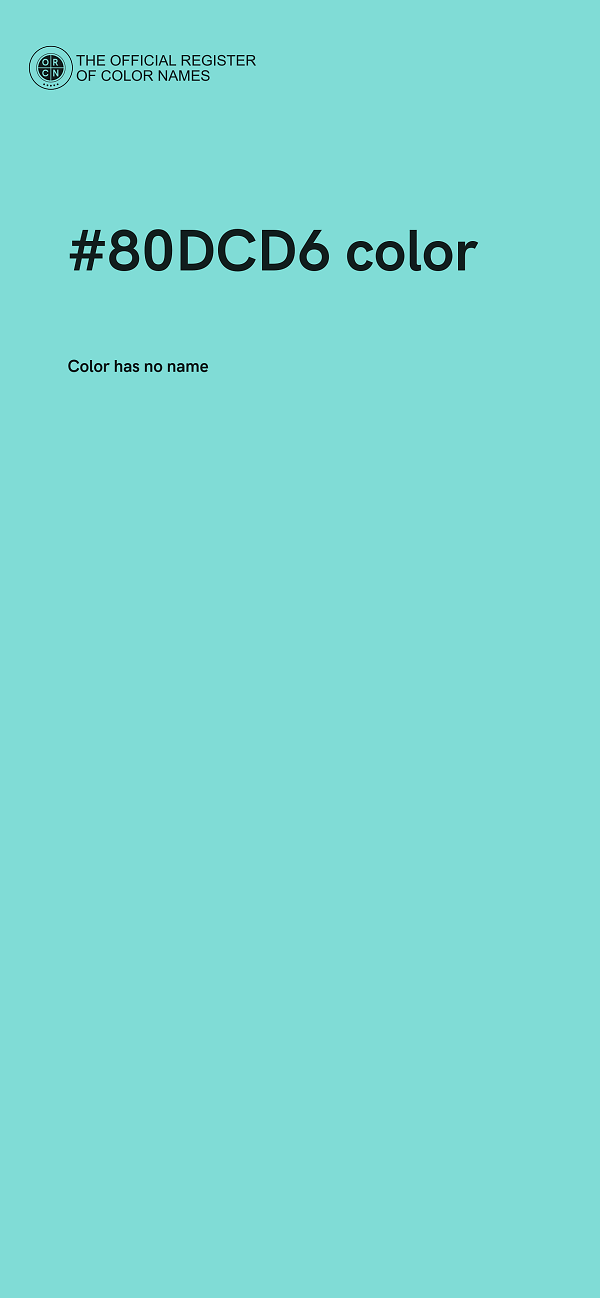 #80DCD6 color image