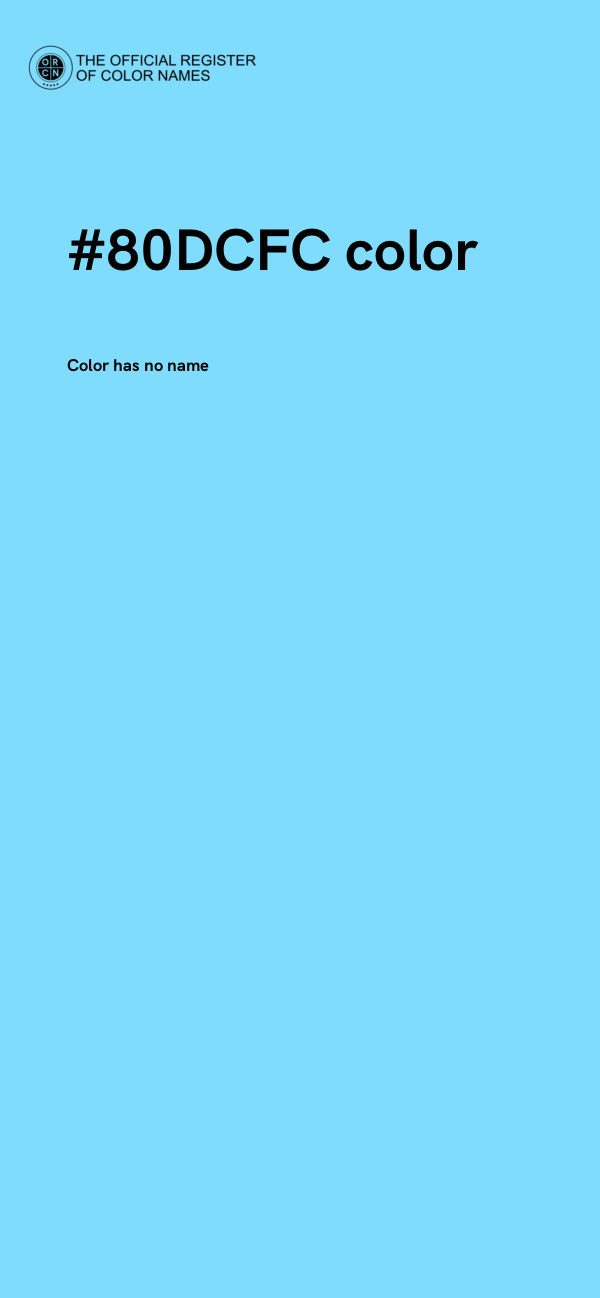 #80DCFC color image