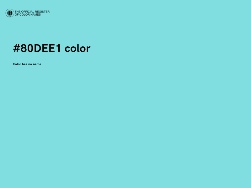 #80DEE1 color image