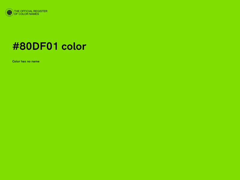 #80DF01 color image